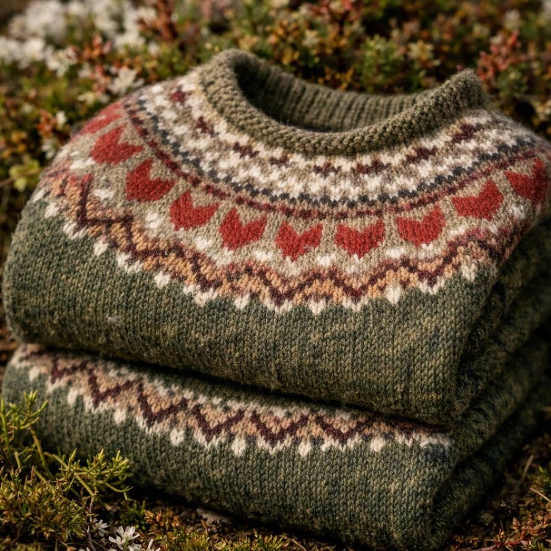 Isla – Warm jumper with a classic woven pattern