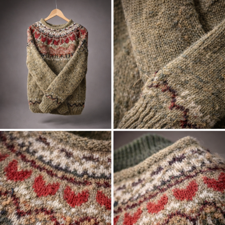 Isla – Warm jumper with a classic woven pattern