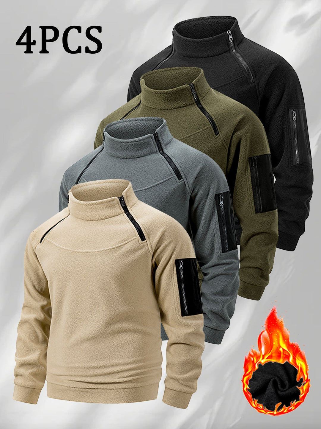 Arden™ | 4PCS Thermal Knit Quarter-Zip Set