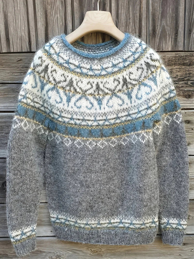 Isla – Warm jumper with a classic woven pattern