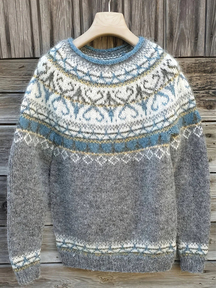 Isla – Warm jumper with a classic woven pattern