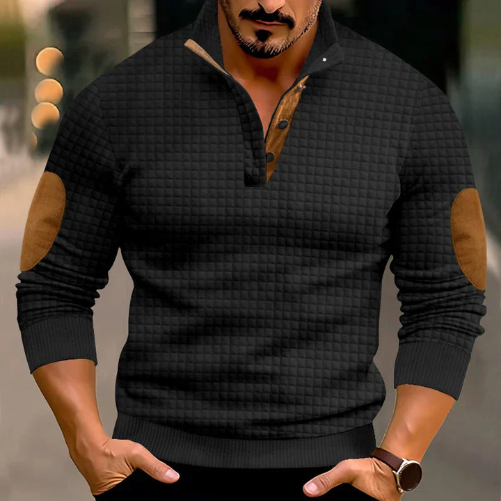 Devonshire™ | Quilted Quarter-Button Jumper