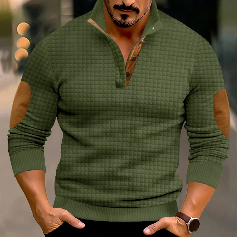 Devonshire™ | Quilted Quarter-Button Jumper