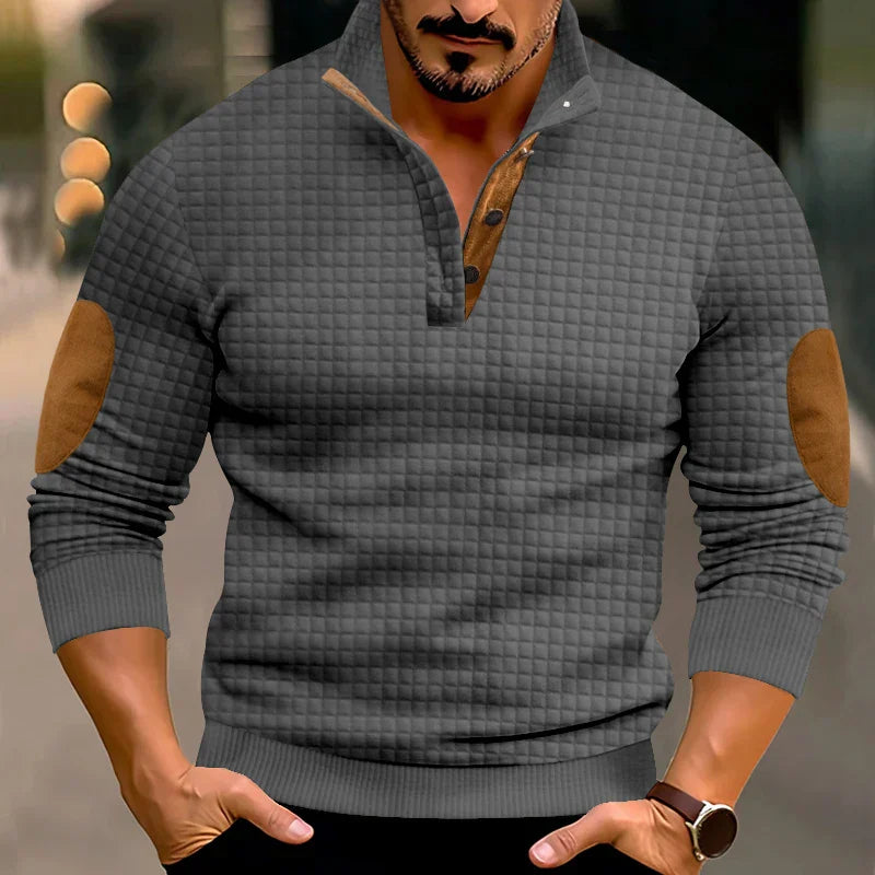 Devonshire™ | Quilted Quarter-Button Jumper